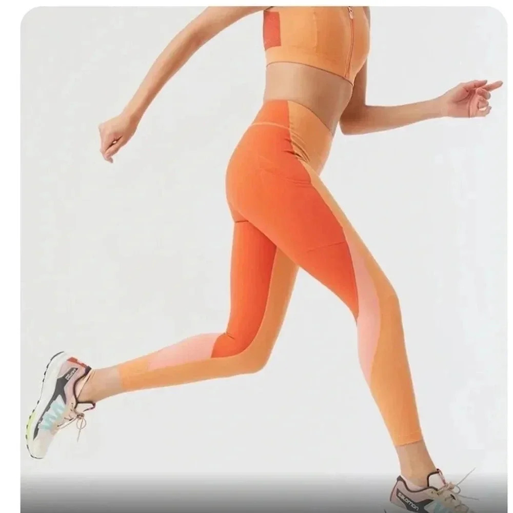 Outdoor Voices Zoom 7/8 Leggings XXS (Orange) Sunstone/Paprika/Peach Run Gym